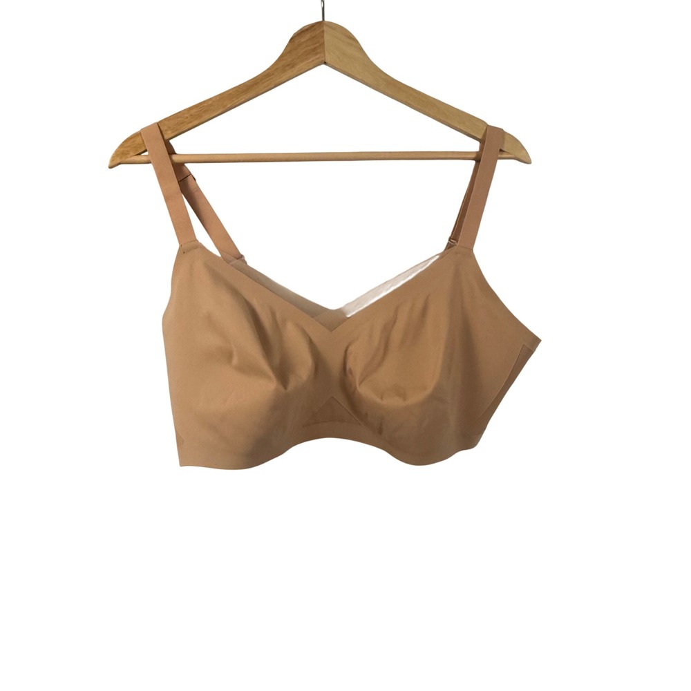Honeylove Crossover Bra Nude Full Coverage Wire-Free Mesh‎ Smoothing 1X 40C/D